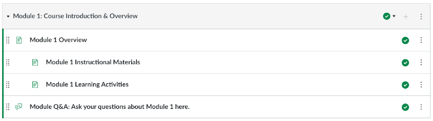 Sample module layout